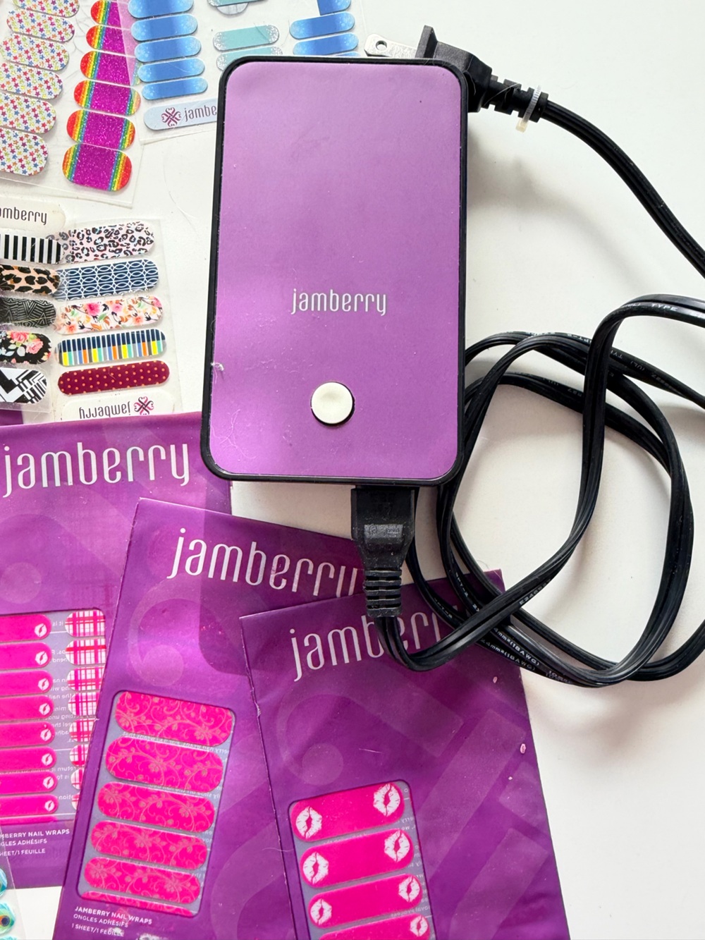 Jamberry Nail Wraps Lot UV Mini Heater Nail Decals Bundle New - Picture 3 of 9